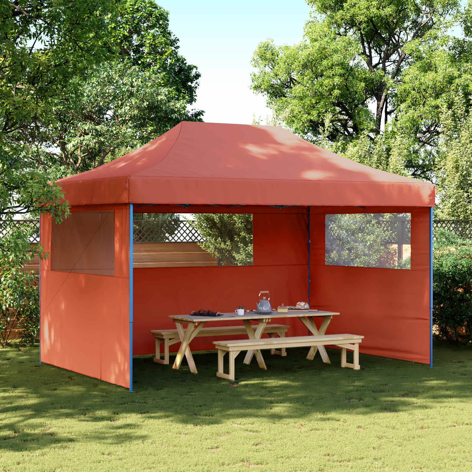 vidaXL Party-Zelt Terrakotta 292 x 440 x 315 cm Oxford-Stoff