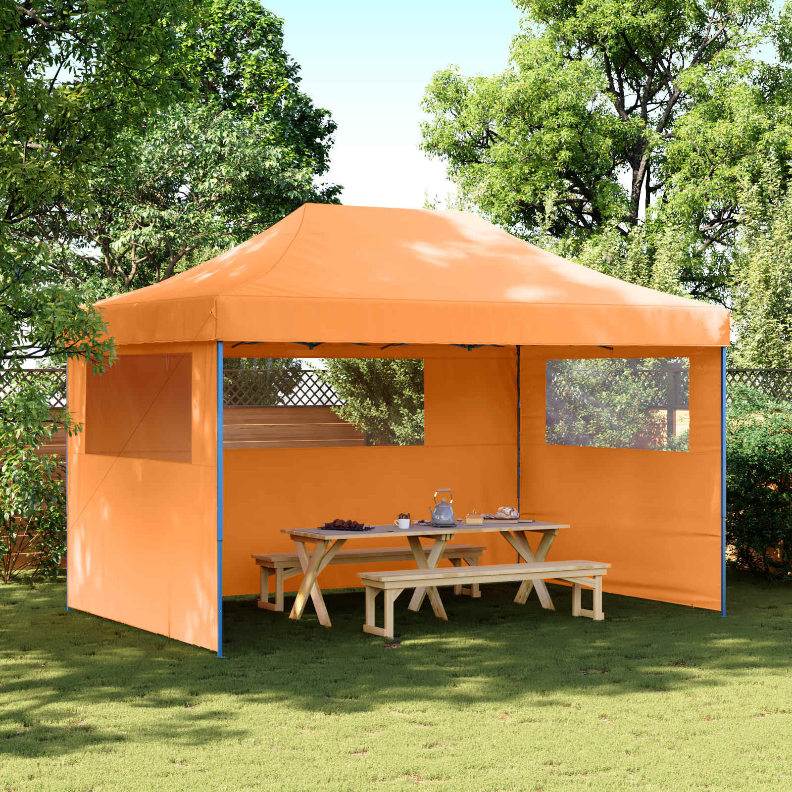 vidaXL Party-Zelt Orange 292 x 440 x 315 cm Oxford-Stoff