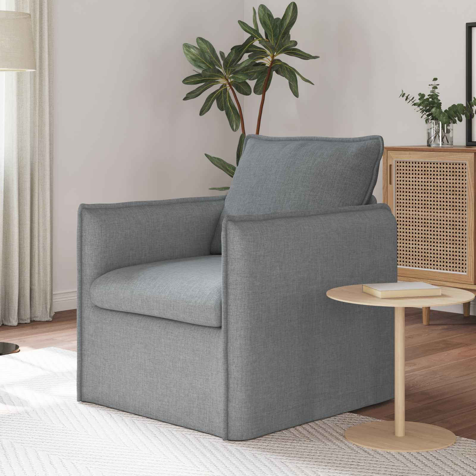 vidaXL Sofa Hellgrau 75 x 82 x 85 cm Stoff