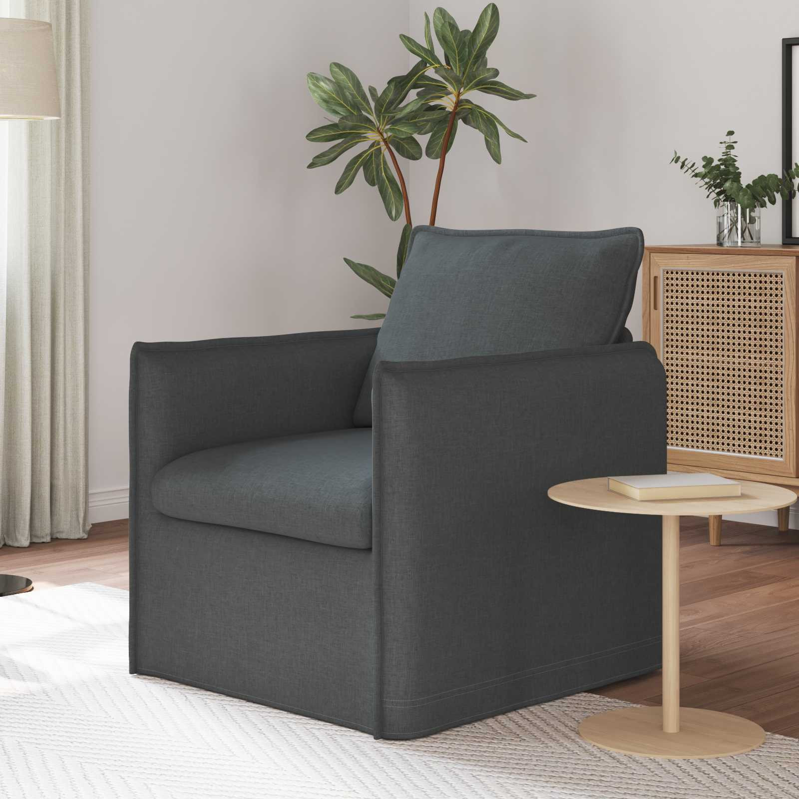 vidaXL Sofa Dunkelgrau 75 x 82 x 85 cm Stoff