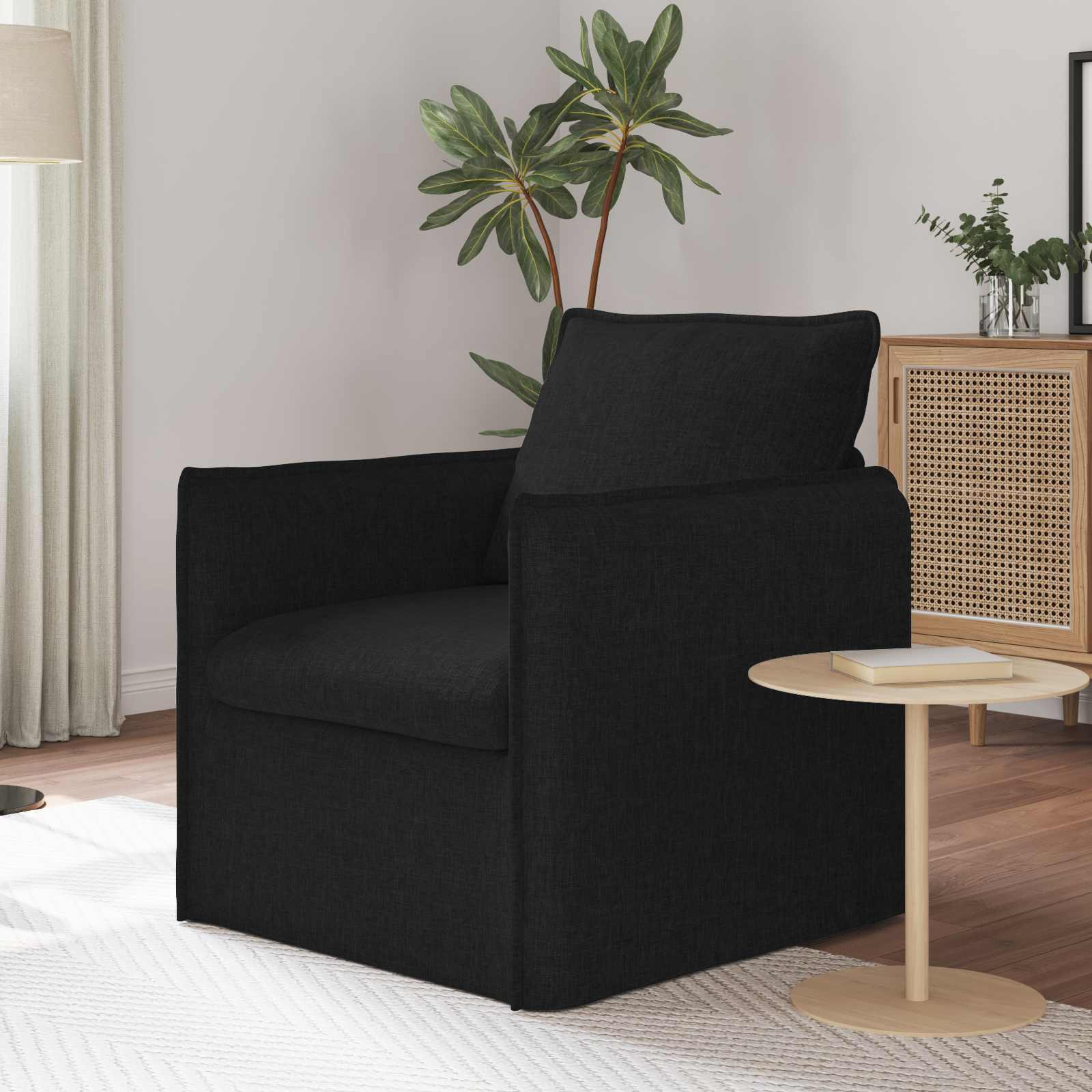 vidaXL Sofa Schwarz 75 x 82 x 85 cm Stoff