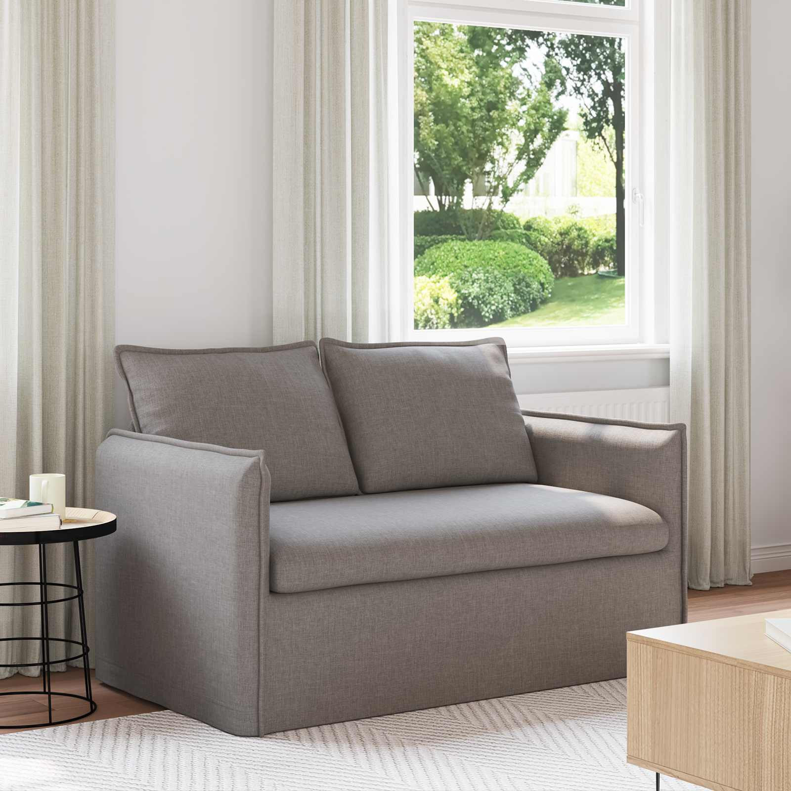 vidaXL Sofa Taupe 136 x 82 x 85 cm Stoff