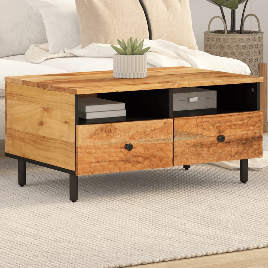 vidaXL Couchtisch 80x54x40 cm Massivholz Akazie