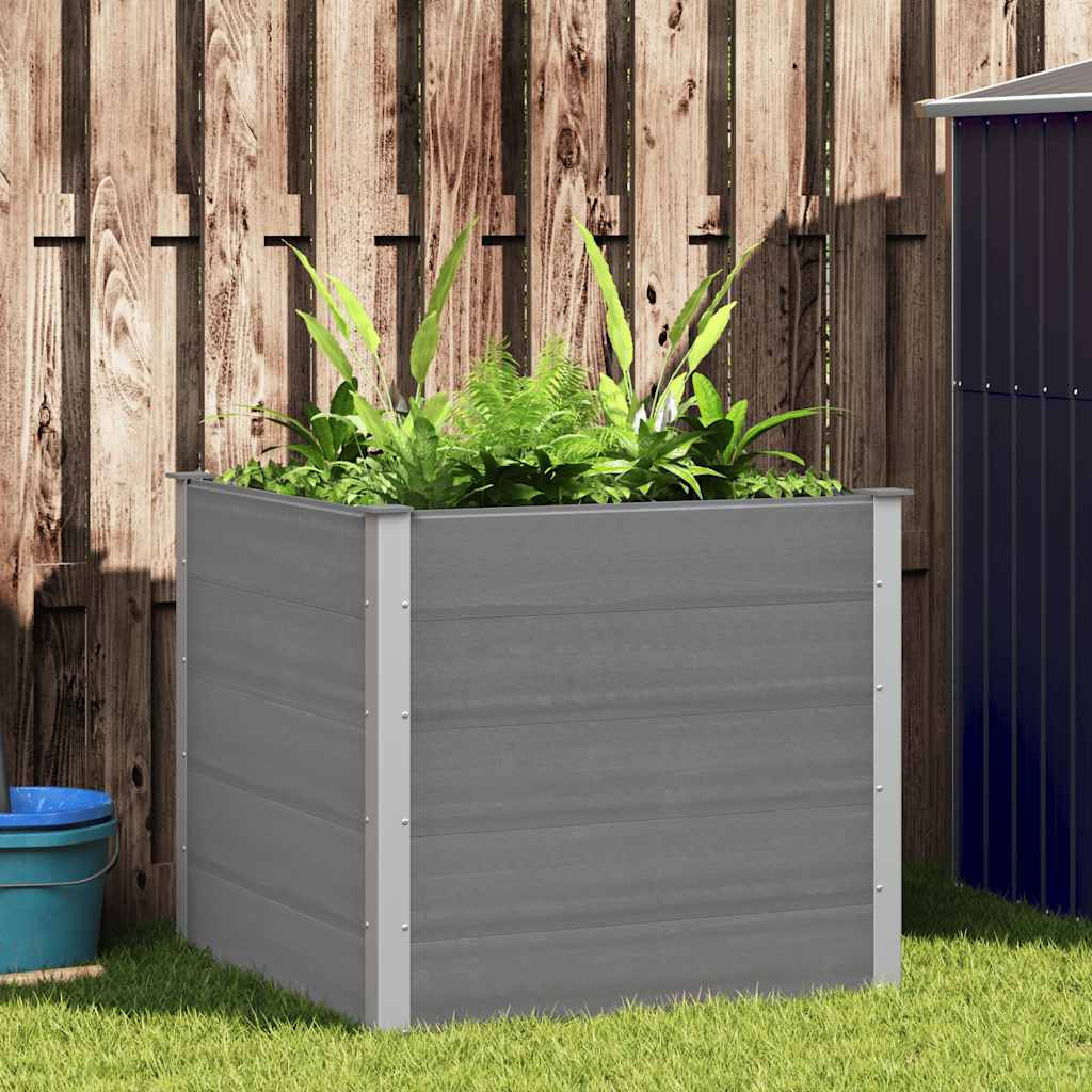 vidaXL Garten-Hochbeet WPC 100x100x91 cm Grau
