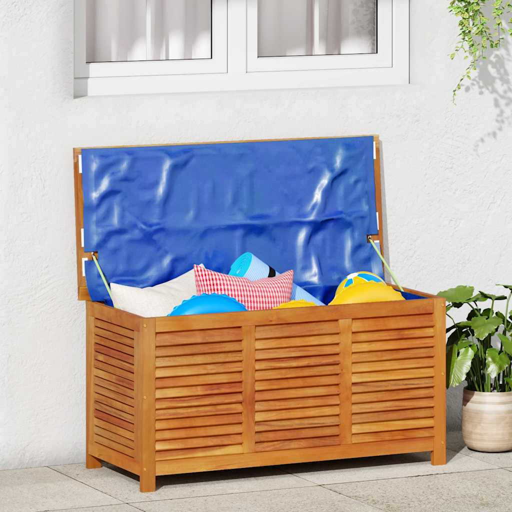vidaXL Gartenbox mit Lüftungsschlitzen 113x50x56 cm Massivholz Akazie