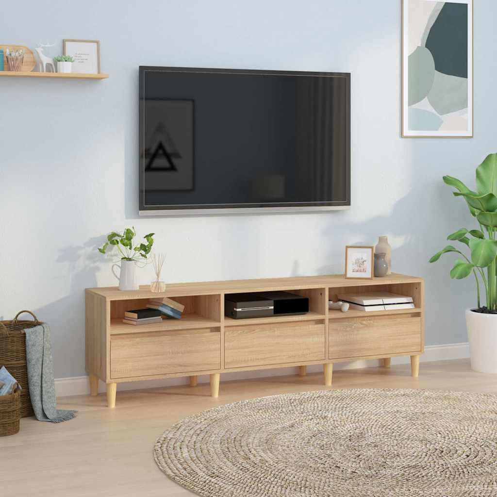 vidaXL TV-Schrank Sonoma-Eiche 150x30x44,5 cm Holzwerkstoff