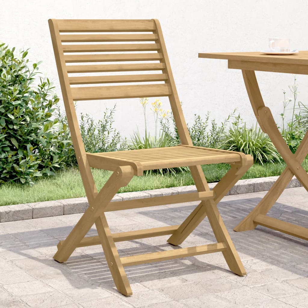 vidaXL Gartenstühle 2 Stk. Klappbar 48,5x61,5x87 cm Massivholz Akazie