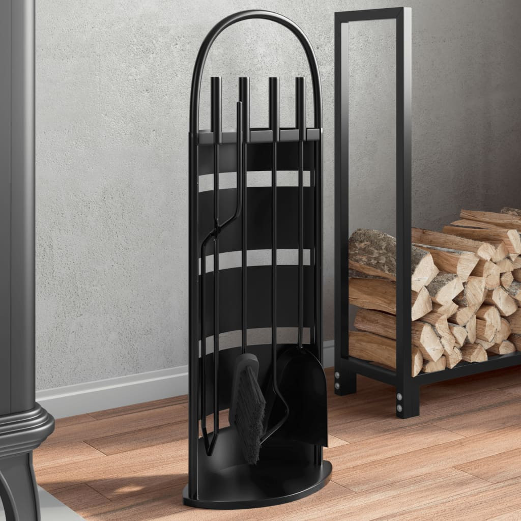 vidaXL 5-teiliges Kaminbesteck-Set 23 x 15 x 66 cm Stahl