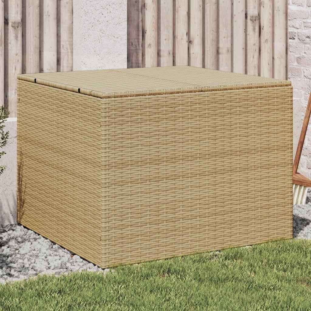 vidaXL Gartentruhe Beige 291L Poly Rattan