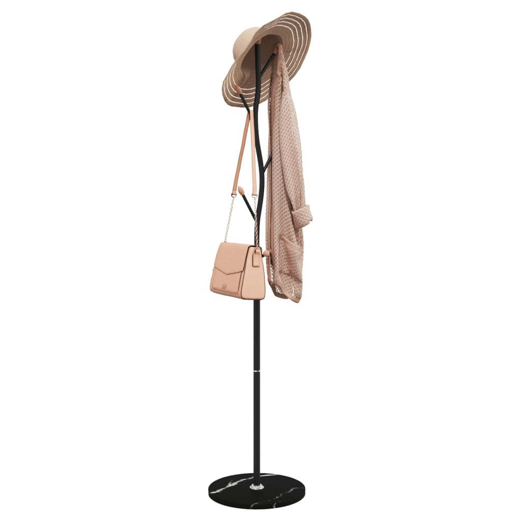 vidaXL Garderobenständer Schwarz 177 cm Pulverbeschichtetes Eisen