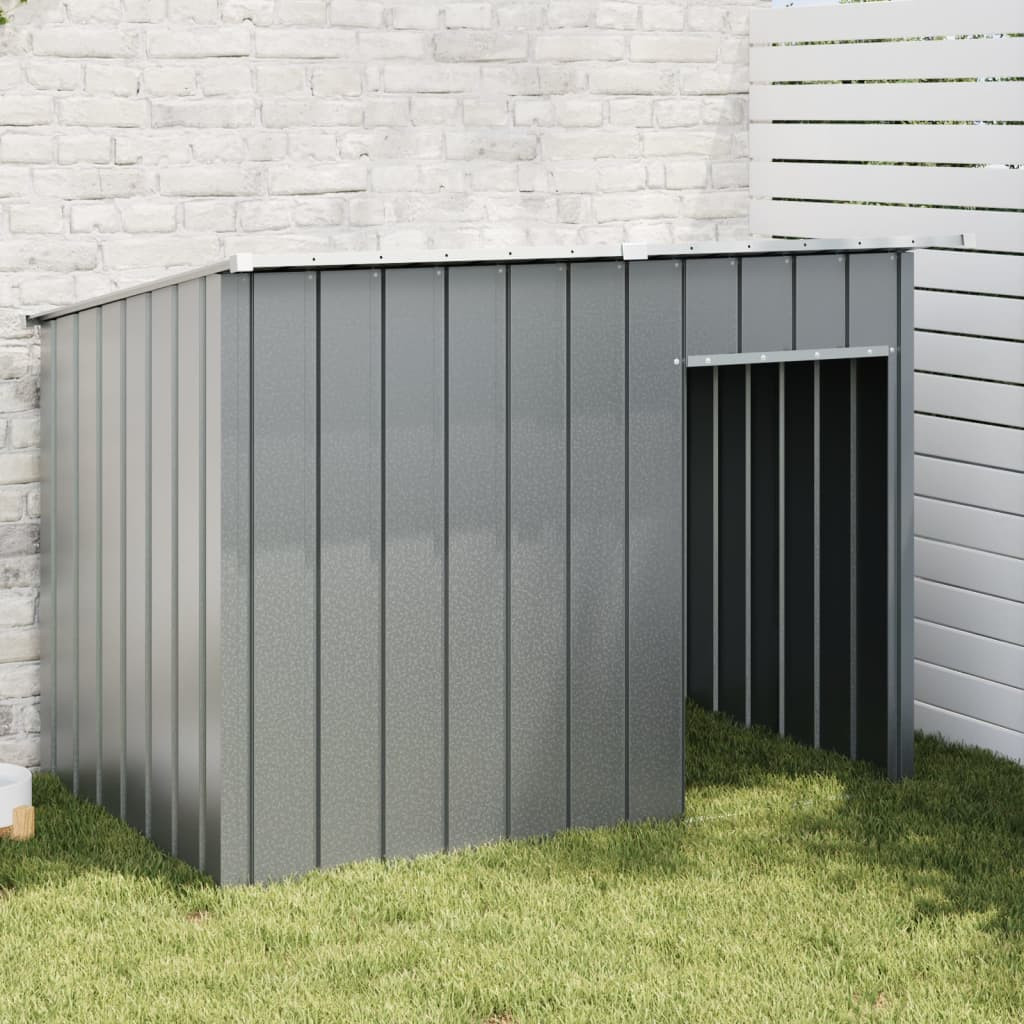 vidaXL Hundehütte mit Dach Anthrazit 153x91x110 cm Verzinkter Stahl
