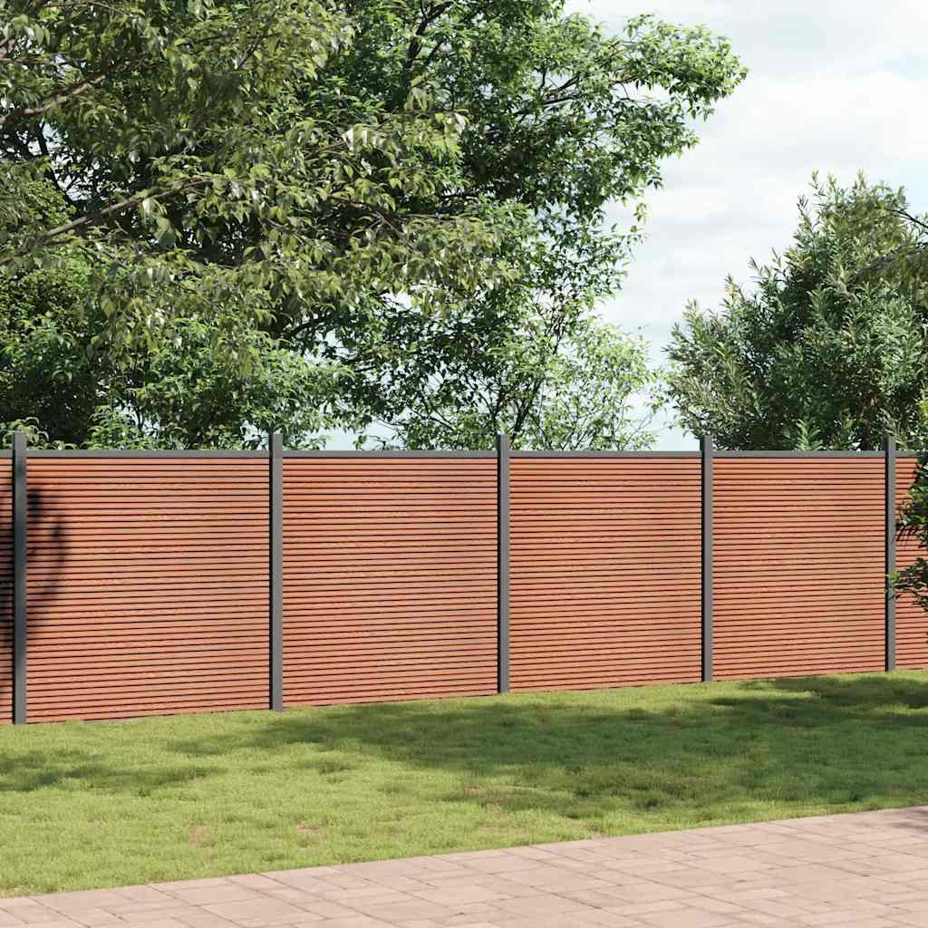 vidaXL Zaunelement Braun 1564x186 cm WPC