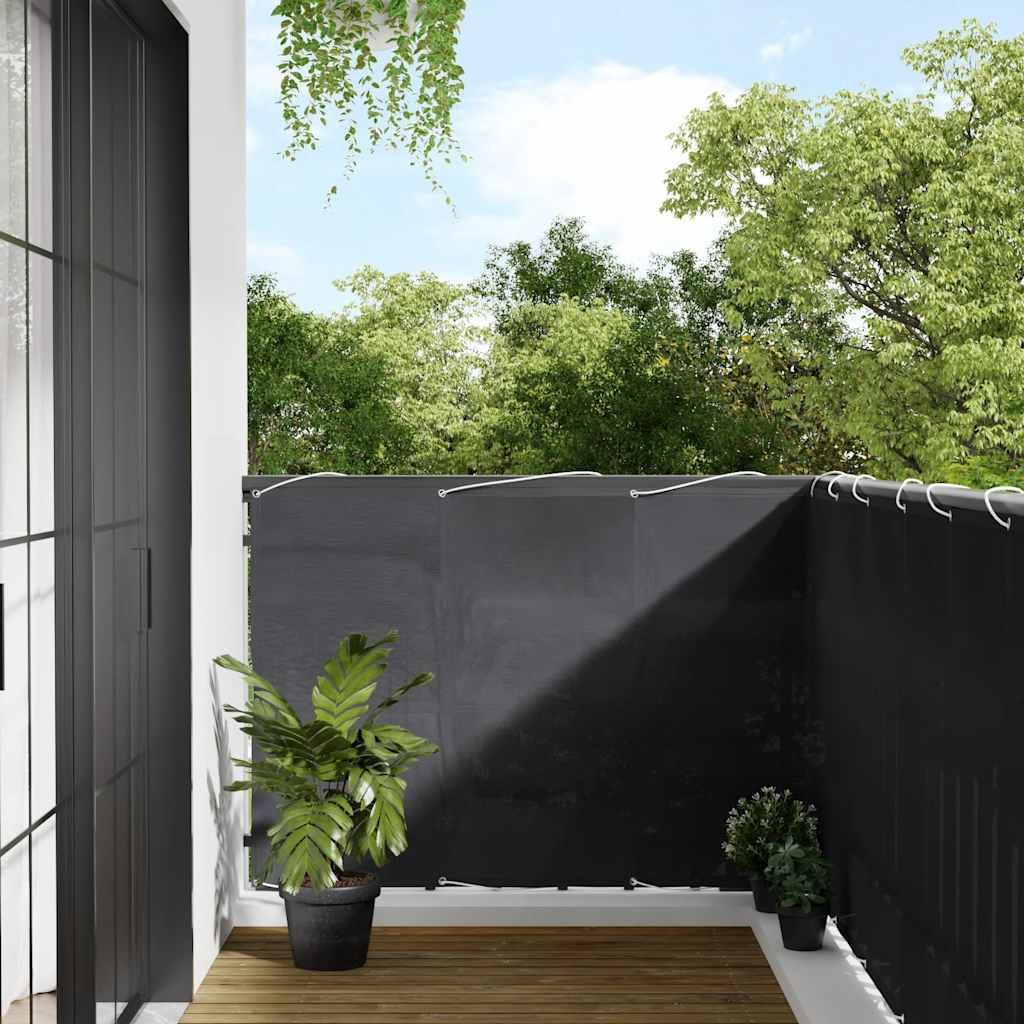 vidaXL Balkon-Sichtschutz Anthrazit 120x700 cm 100 % Polyester-Oxford