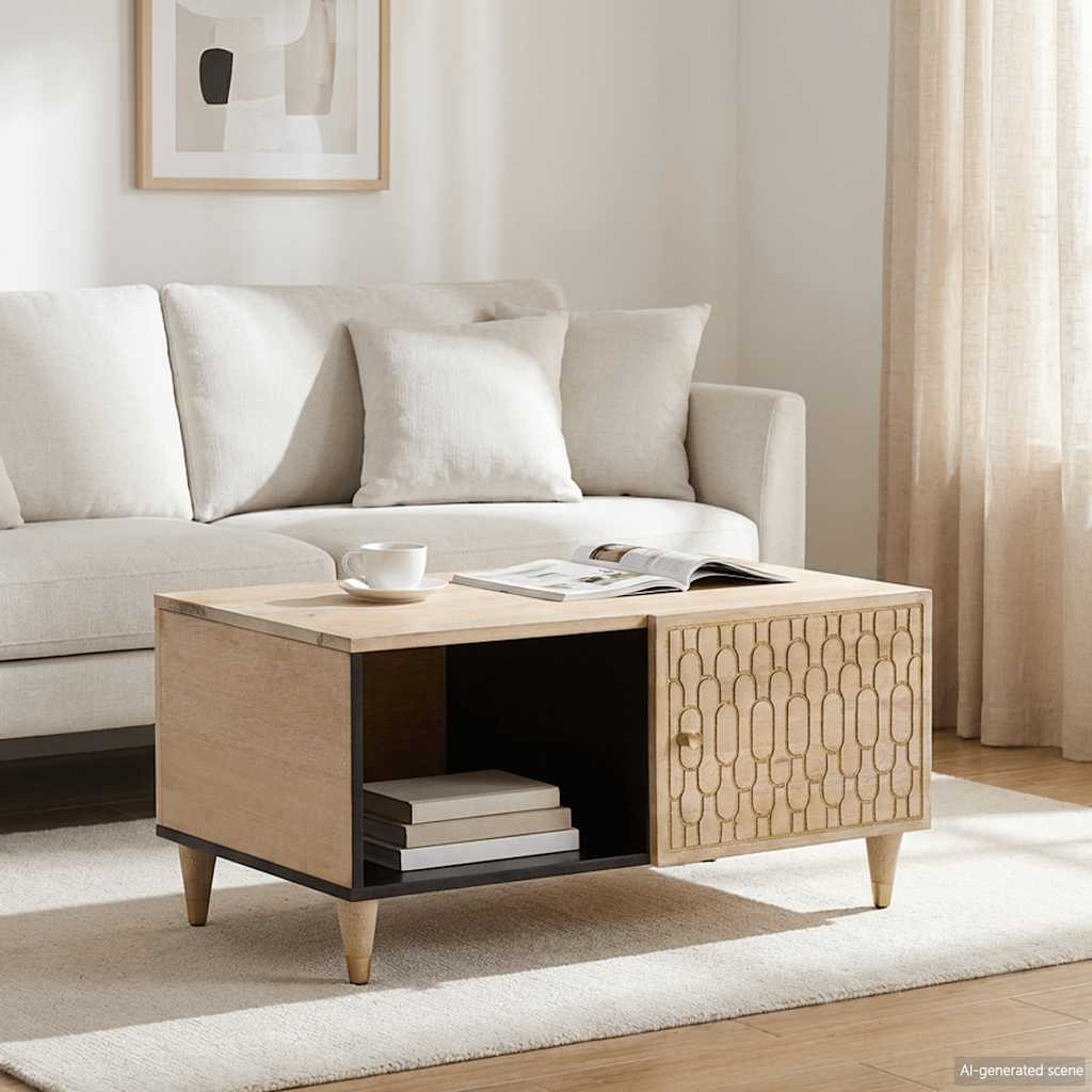 vidaXL Couchtisch 80x50x40 cm Massivholz Mango