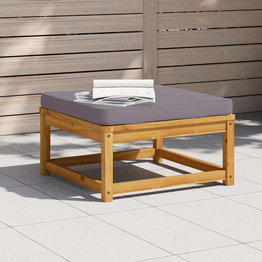 vidaXL Gartenhocker mit Kissen Massivholz Akazie
