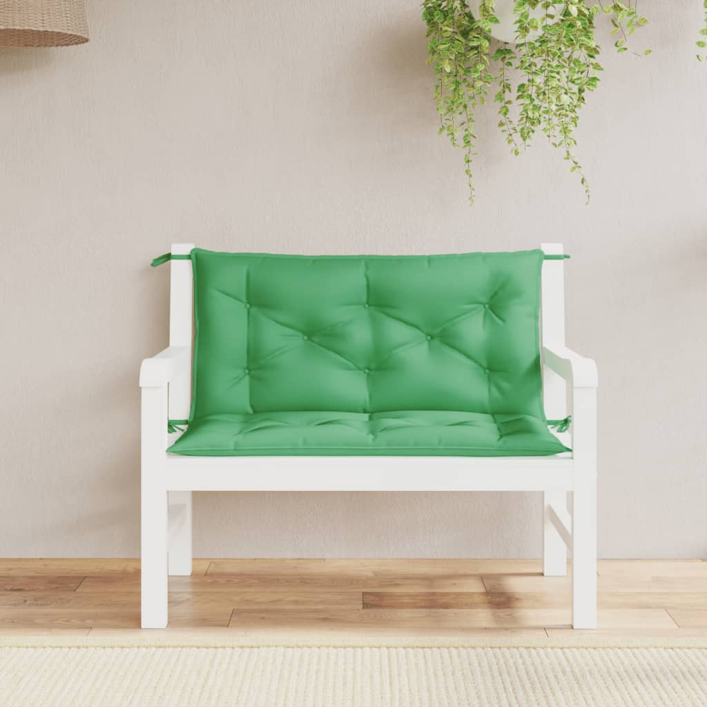 vidaXL Gartenbank-Auflagen 2 Stk. Grün 100x50x7 cm Oxford-Gewebe