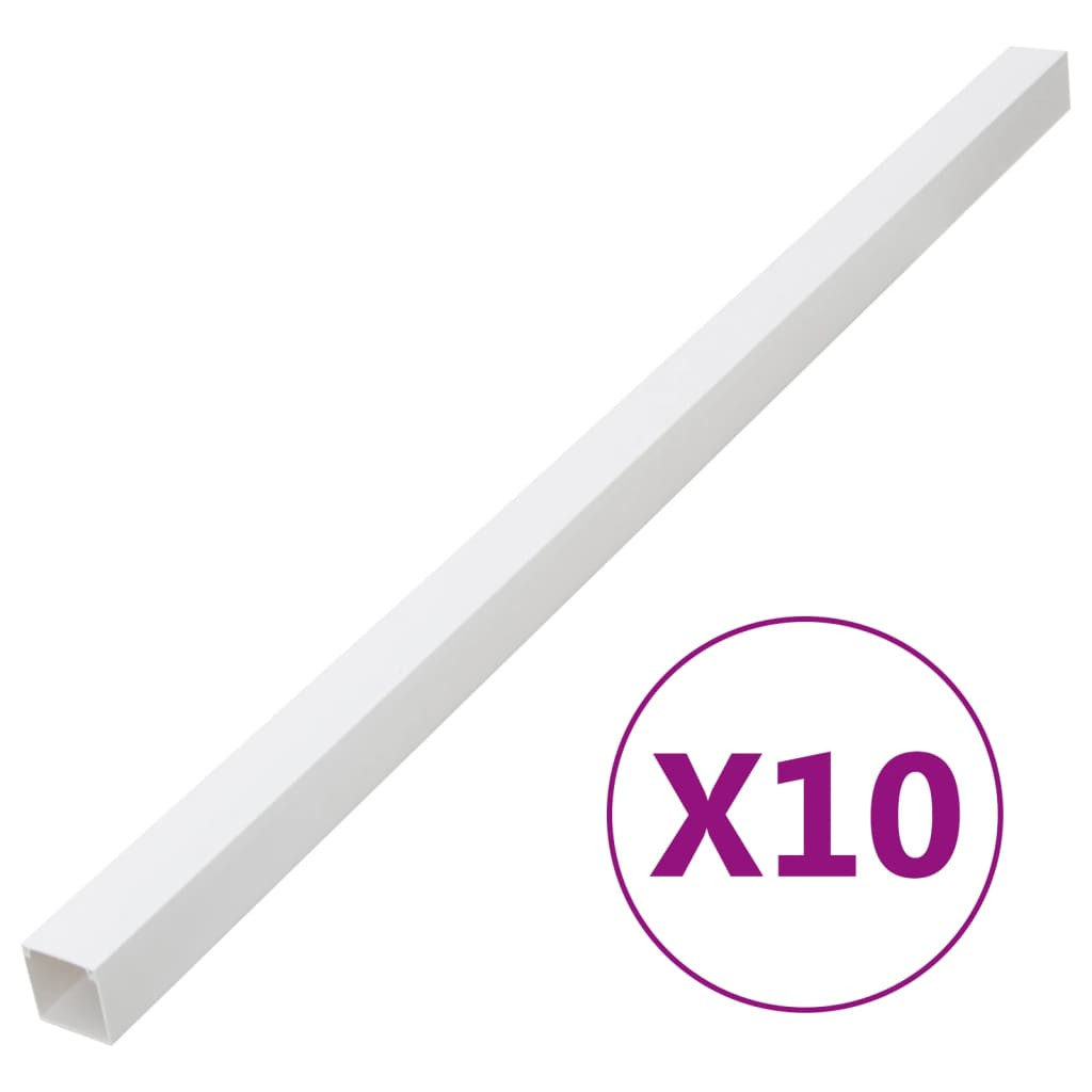 vidaXL Installationsrohre 40x40 mm 10 m PVC