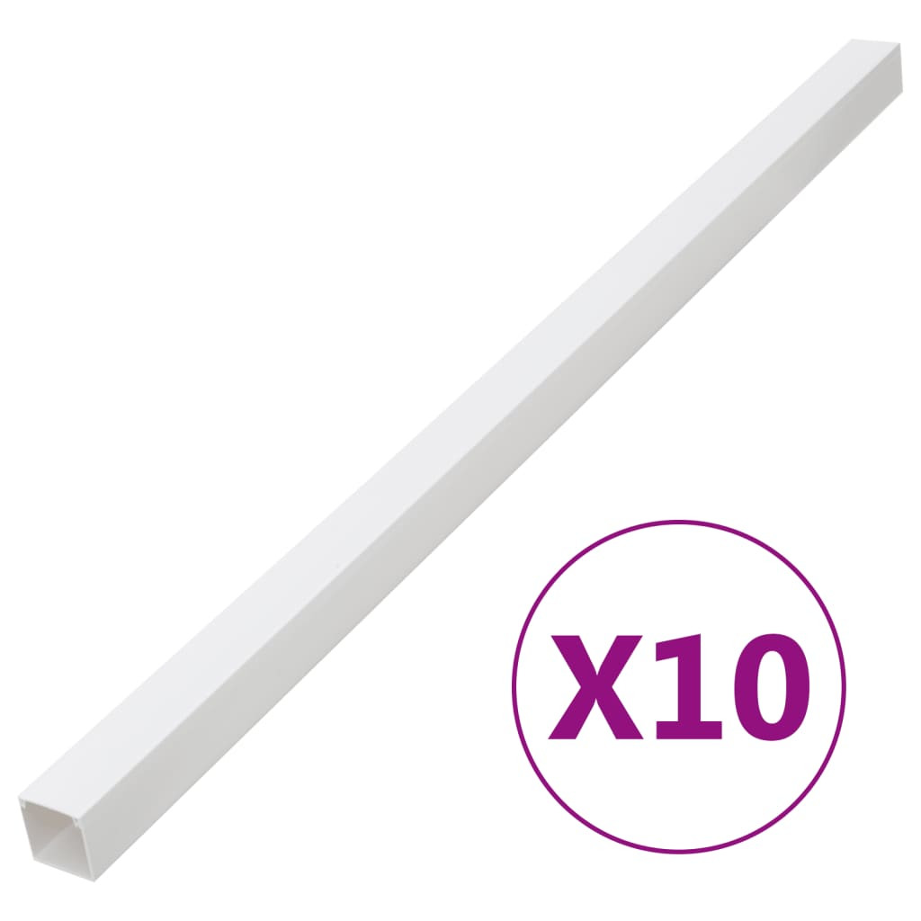 vidaXL Installationsrohre 33x33 mm 10 m PVC