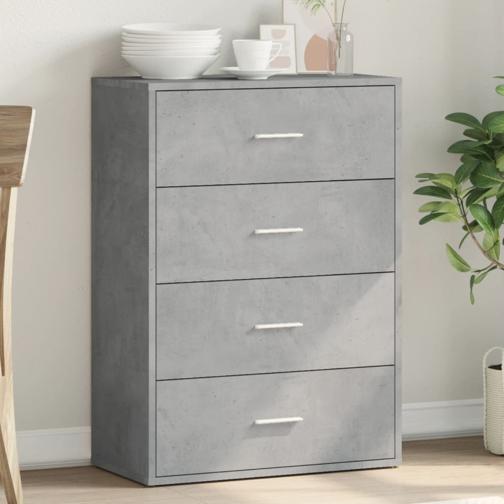 vidaXL Sideboard Betongrau 60x31x84 cm Holzwerkstoff