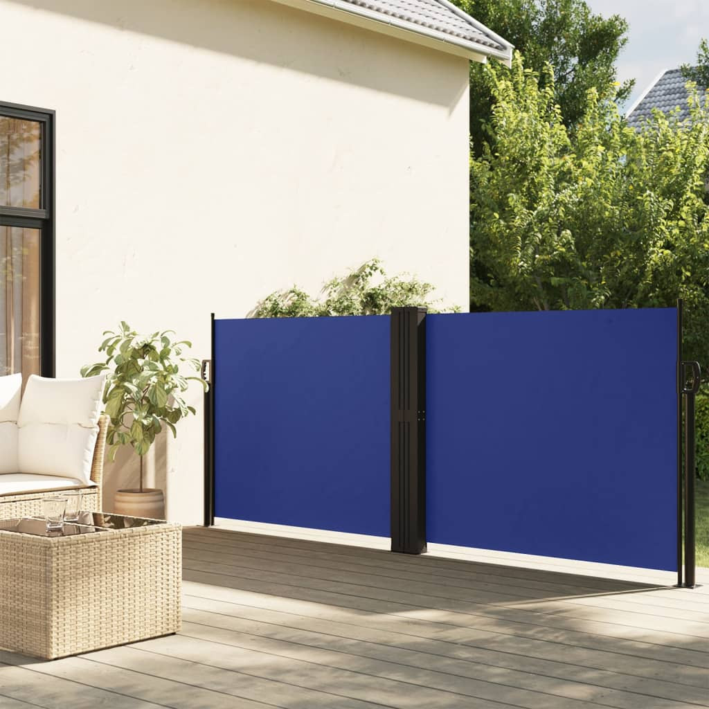 vidaXL Seitenmarkise Ausziehbar Blau 140x1000 cm