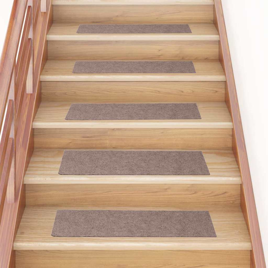 vidaXL Stufenmatten Selbstklebend 15 Stk. 76x20 cm Hellbraun Rechteckig