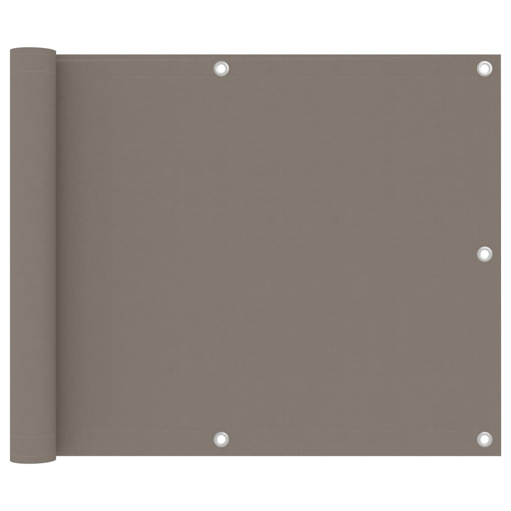 vidaXL Balkon-Sichtschutz Taupe 75x400 cm Oxford-Gewebe