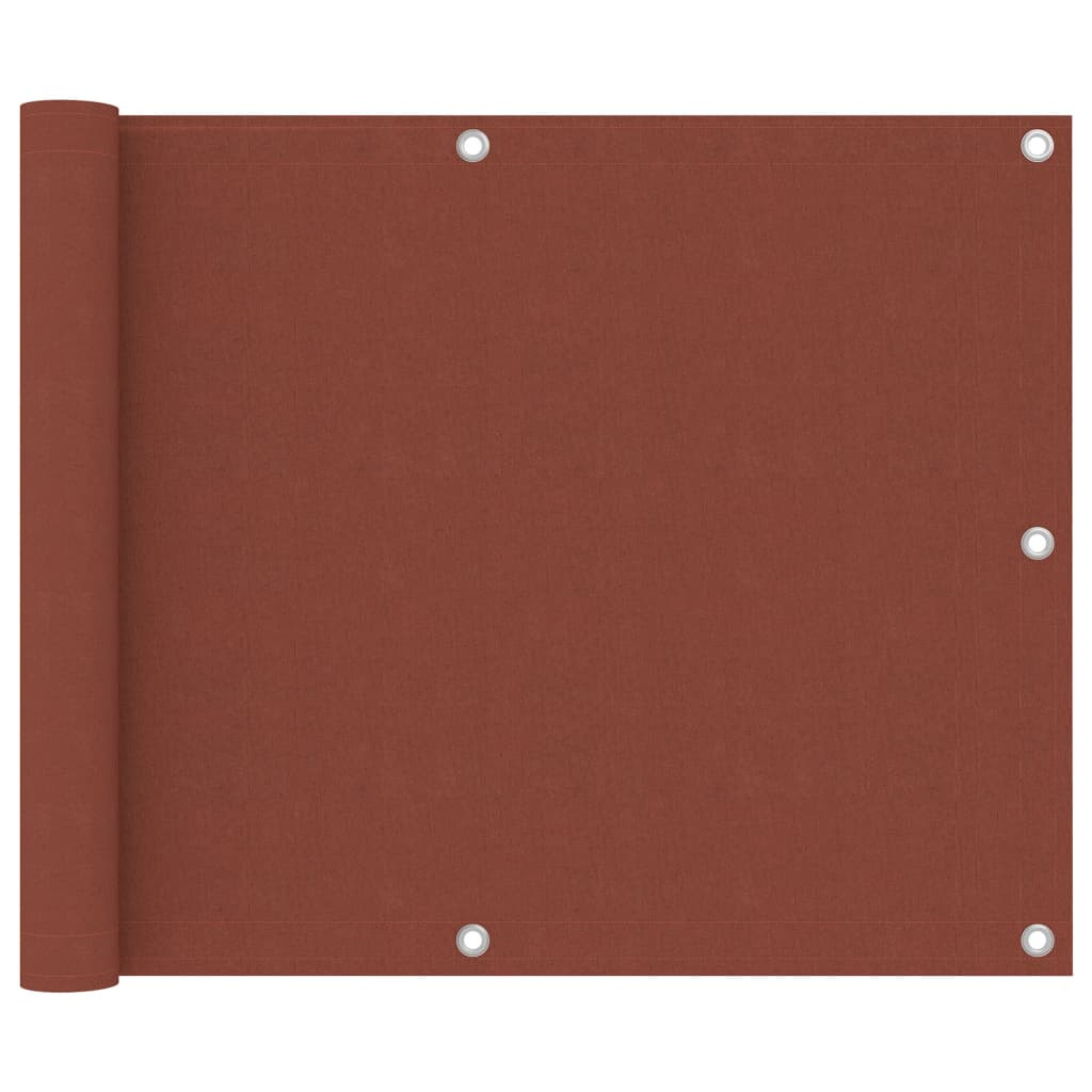 vidaXL Balkon-Sichtschutz Terrakotta-Rot 75x300 cm Oxford-Gewebe