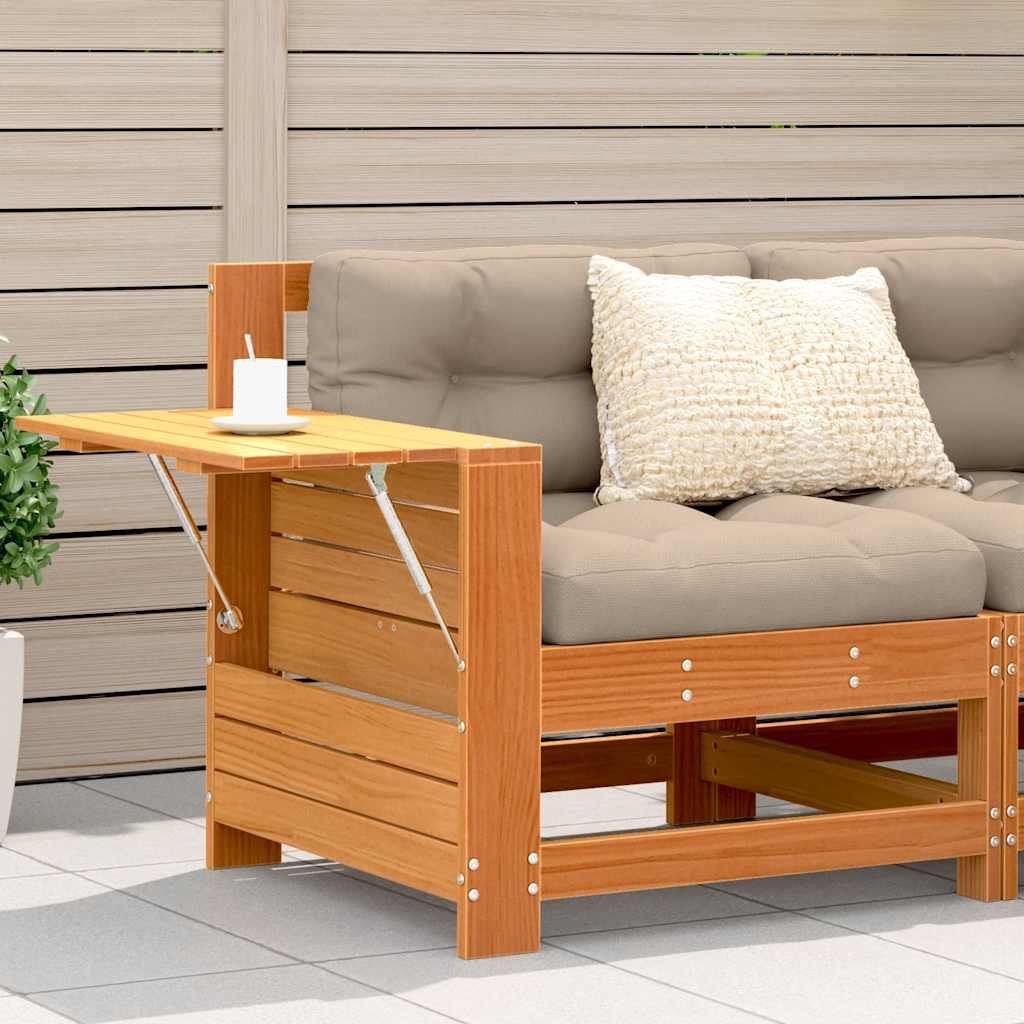 vidaXL Gartensofa mit Armlehne und Beistelltisch Massivholz Kiefer
