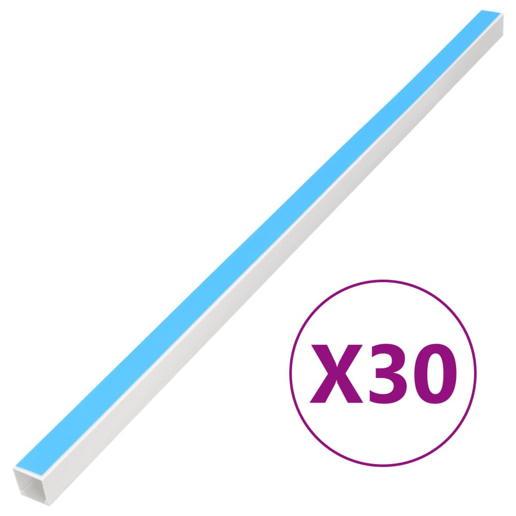 vidaXL Kabelkanäle Selbstklebend 25x16 mm 30 m PVC