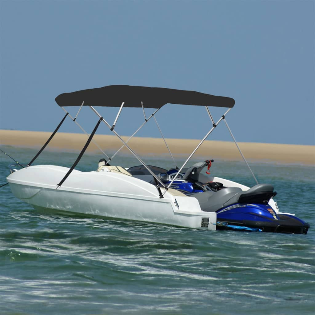 vidaXL 4-Bow Bimini-Top Schwarz 243x196x137 cm