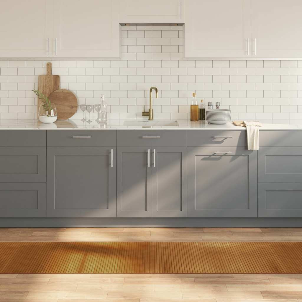 vidaXL Teppich Rechteckig Braun 60x500 cm Bambus