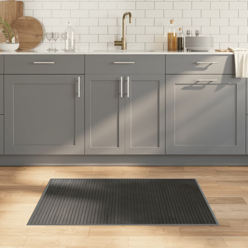 vidaXL Teppich Rechteckig Grau 70x100 cm Bambus