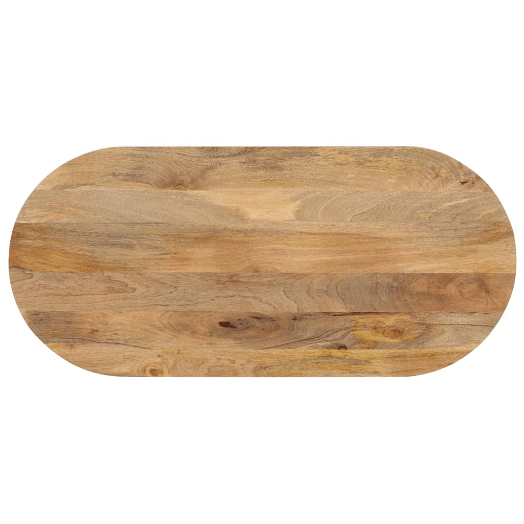 vidaXL Tischplatte 100x40x2,5 cm Oval Massivholz Mango