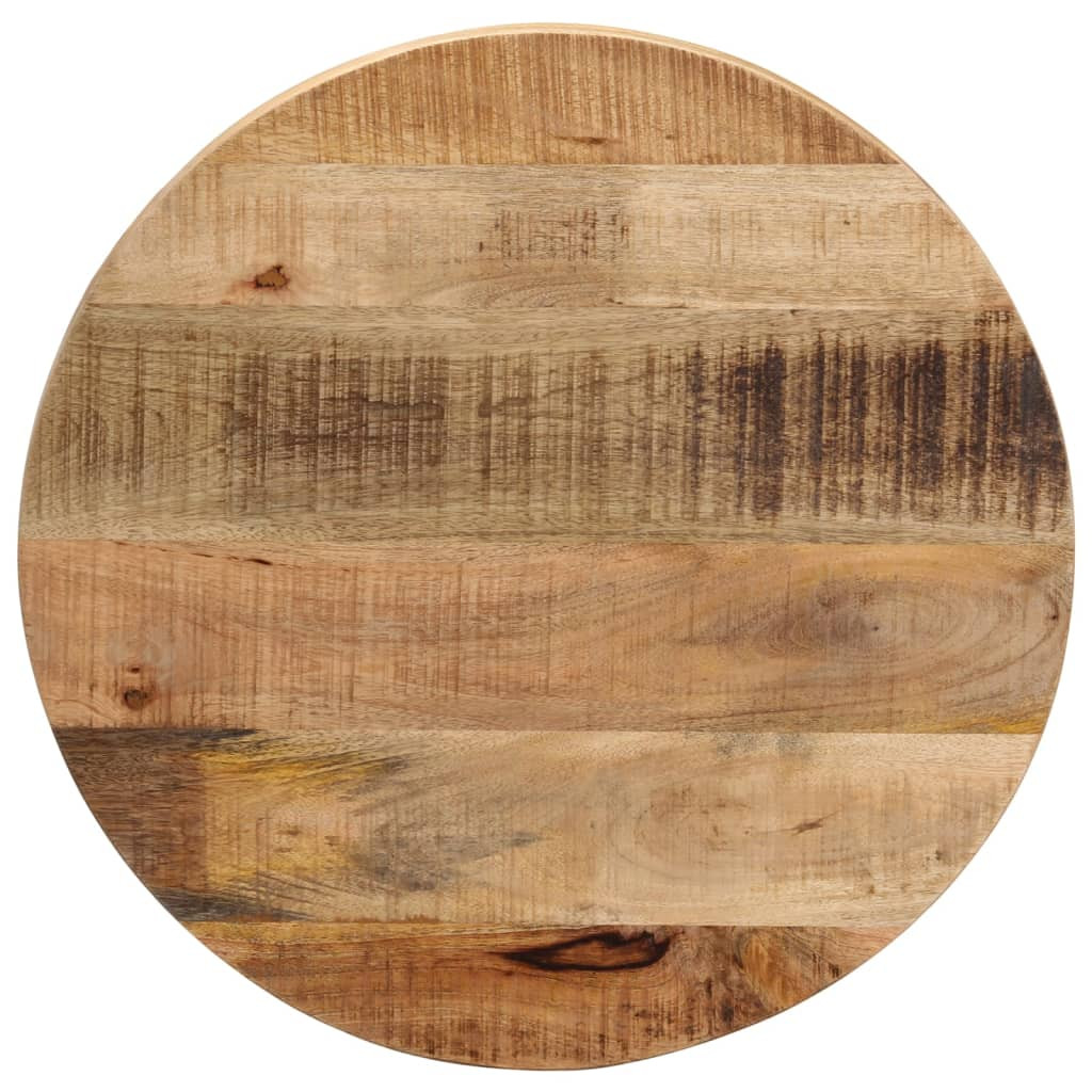 vidaXL Tischplatte Ø 40x1,5 cm Rund Raues Massives Mangoholz
