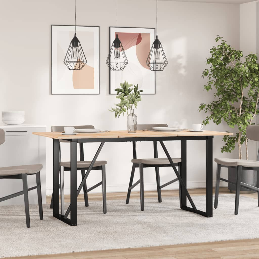 vidaXL Esstisch-Gestell in O-Form 120x60x73 cm Stahl