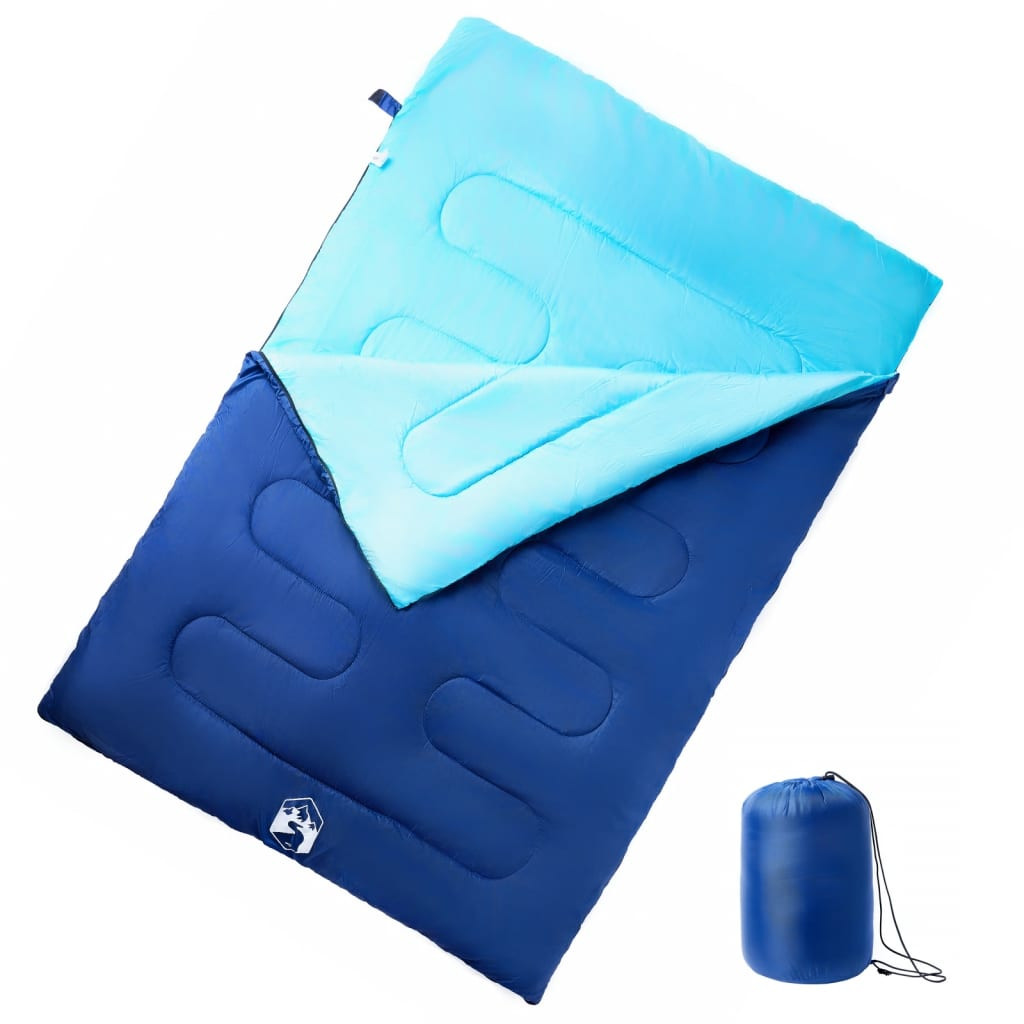 vidaXL Doppelschlafsack mit Kissen Erwachsene Camping 3-4 Jahreszeiten
