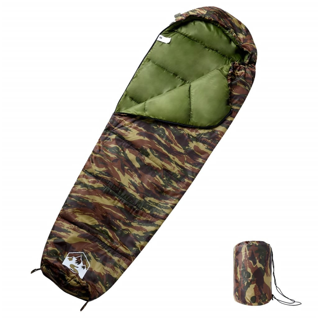 vidaXL Mumienschlafsack für Erwachsene Camping 3 Jahreszeiten