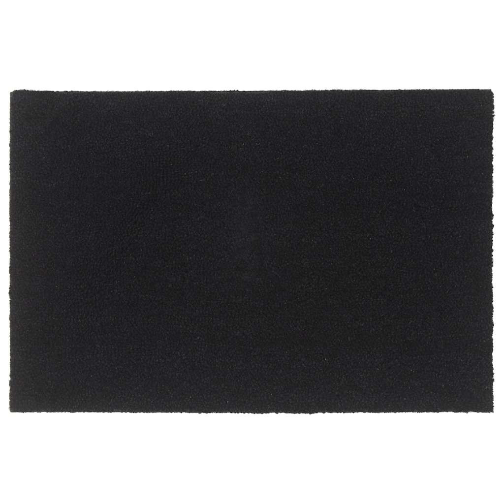 vidaXL Fußmatte Schwarz 60x90 cm Kokosfaser Getuftet
