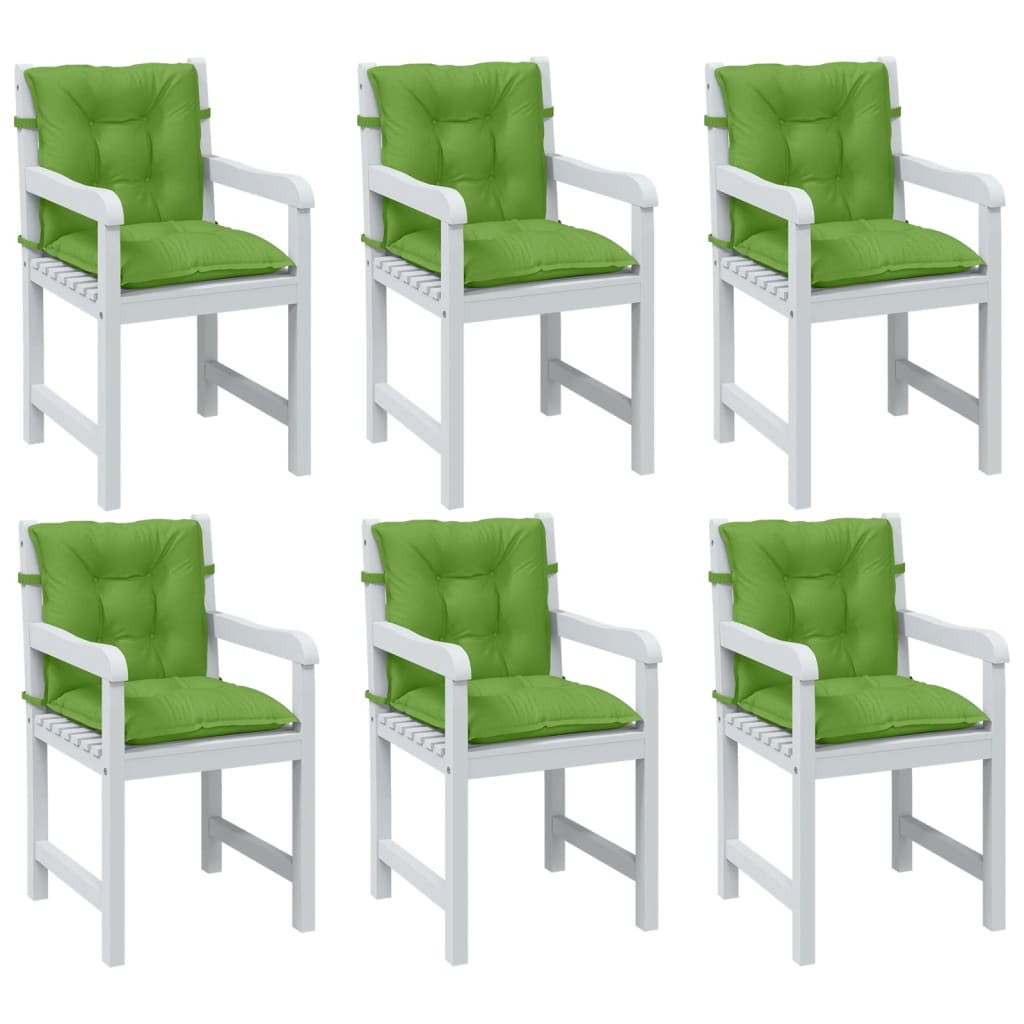 vidaXL Niedriglehner-Auflagen 6 Stk. Melange Grün 100x50x7 cm Stoff