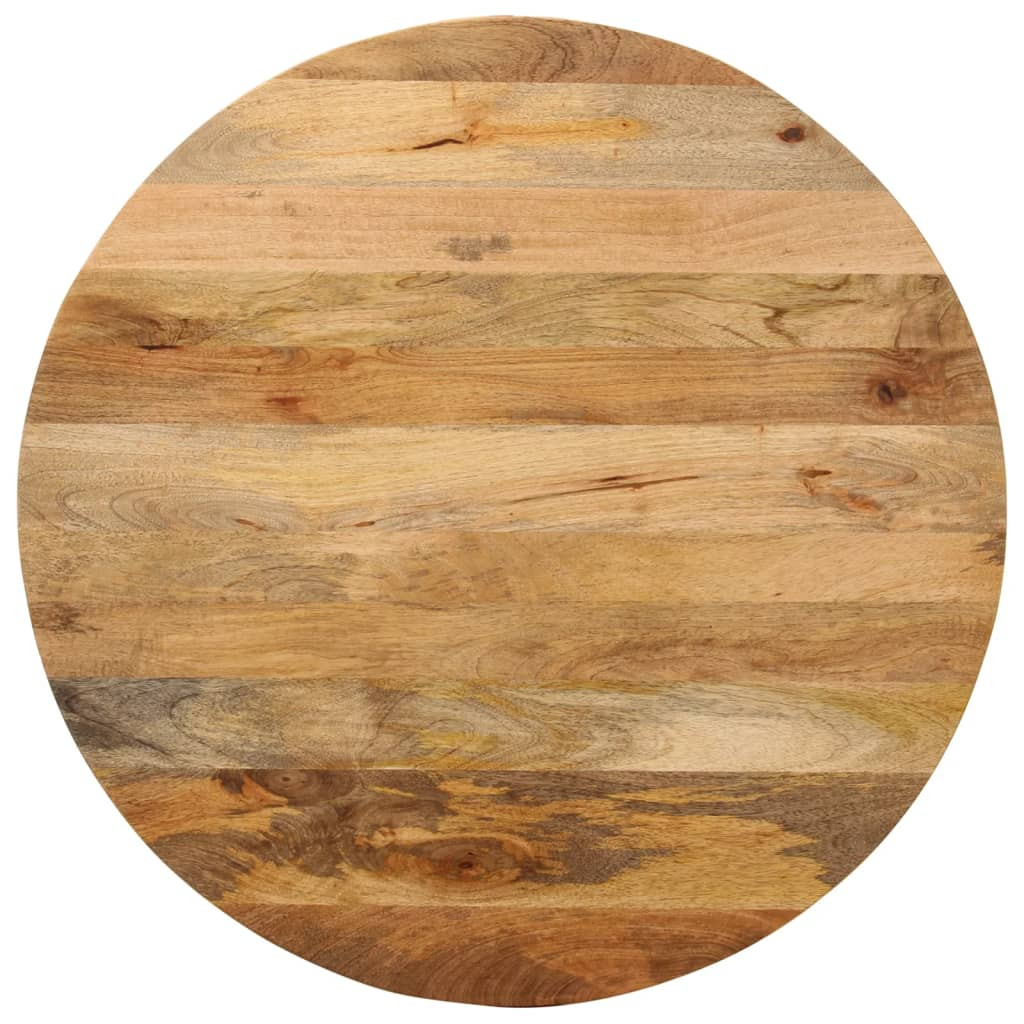 vidaXL Tischplatte Ø 90x2,5 cm Rund Massivholz Mango