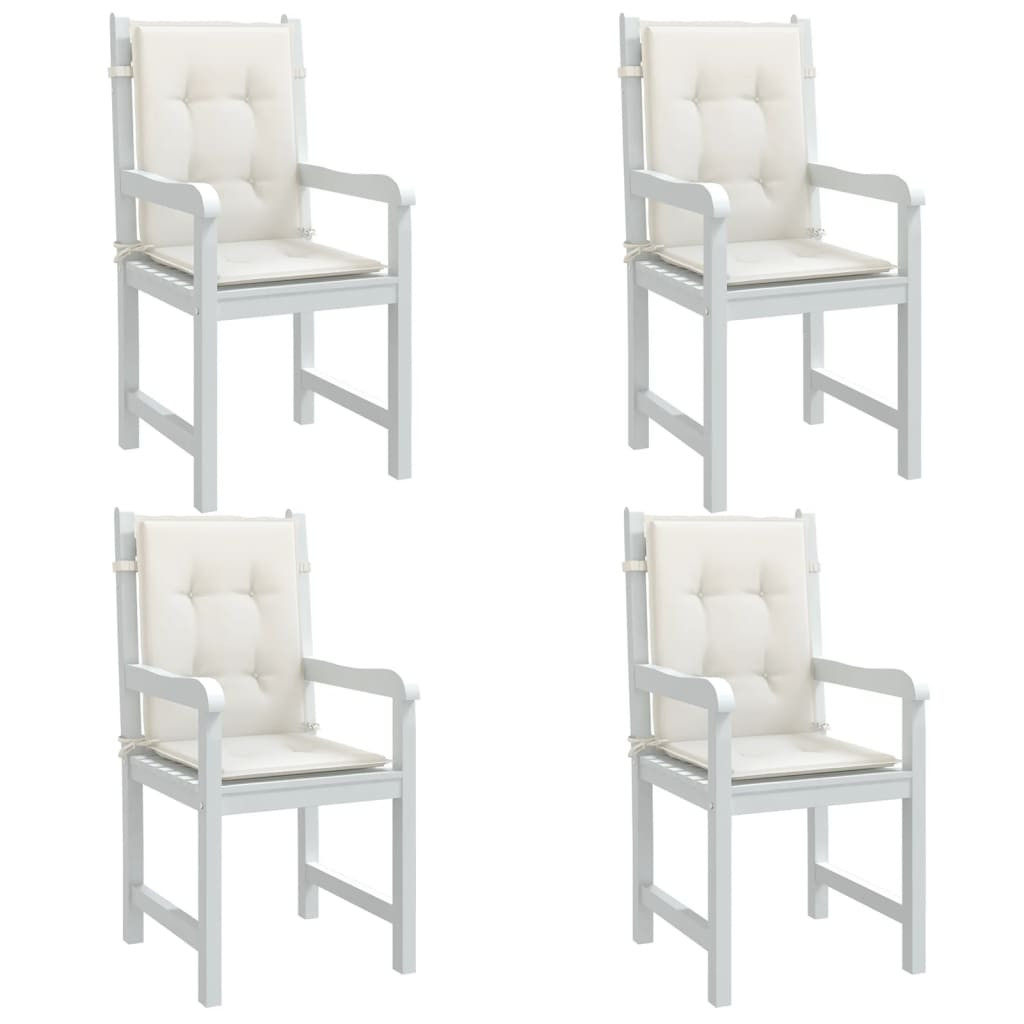 vidaXL Niedriglehner-Auflagen 4 Stk. Melange Creme 100x50x4 cm Stoff