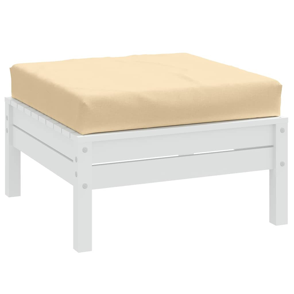 vidaXL Palettenkissen Melange Beige 60x60x9,5 cm Stoff