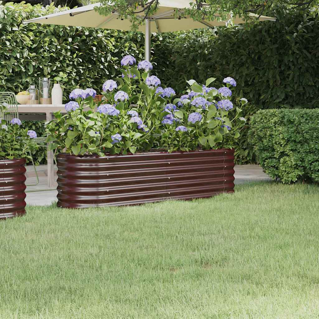 vidaXL Hochbeet Verzinkter Stahl 152x40x36 cm Braun