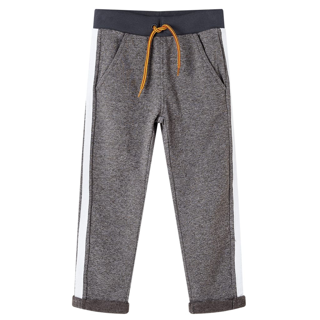 Kinder-Trainingshose Dunkelgrau Melange 140