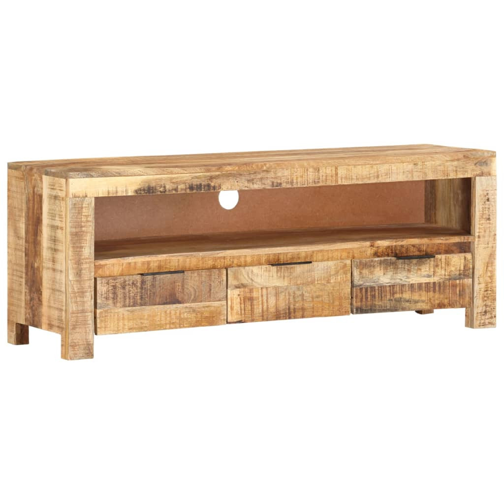 vidaXL TV-Schrank 110x30x40 cm Raues Mangoholz