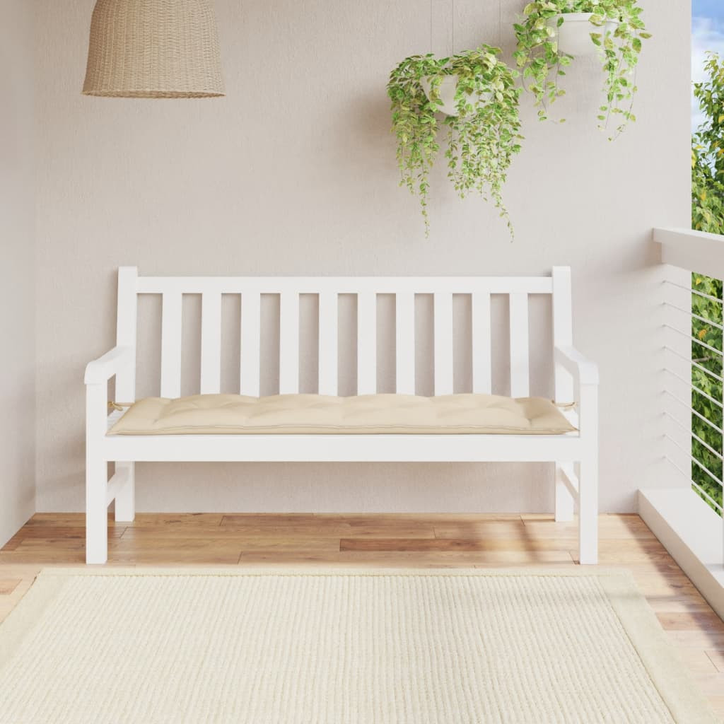 vidaXL Gartenbank-Auflage Beige 150x50x7 cm Oxford-Gewebe