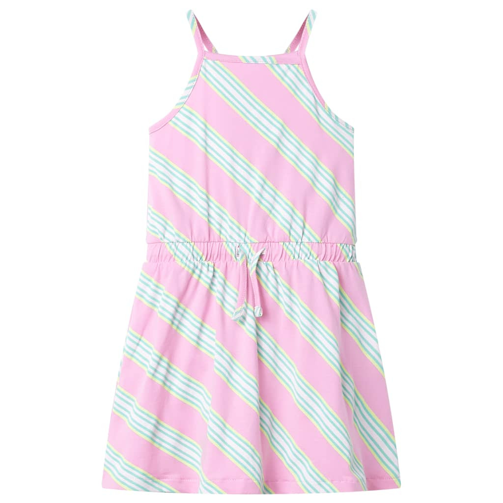 Kinderkleid mit Kordelzug Ärmellos Rosa 104