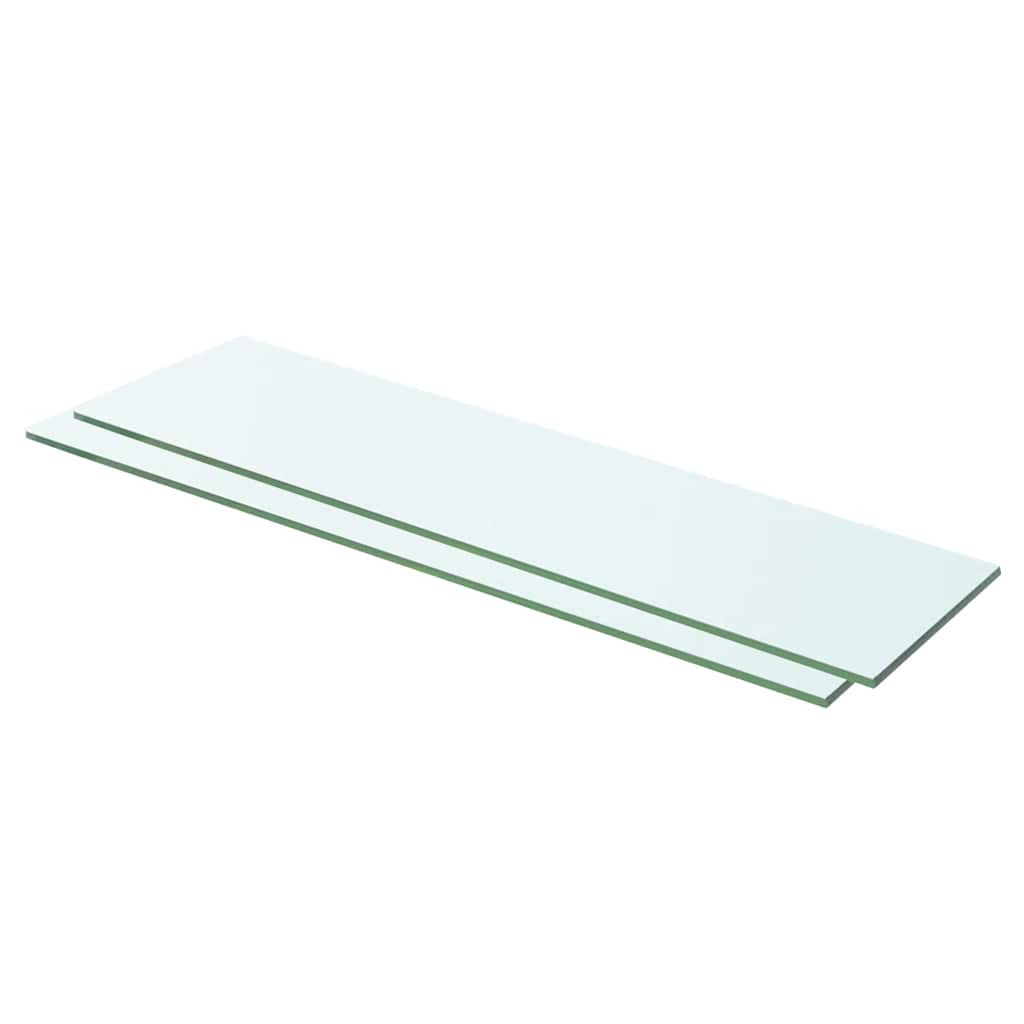vidaXL Regalböden 2 Stk. Glas Transparent 60 x 12 cm