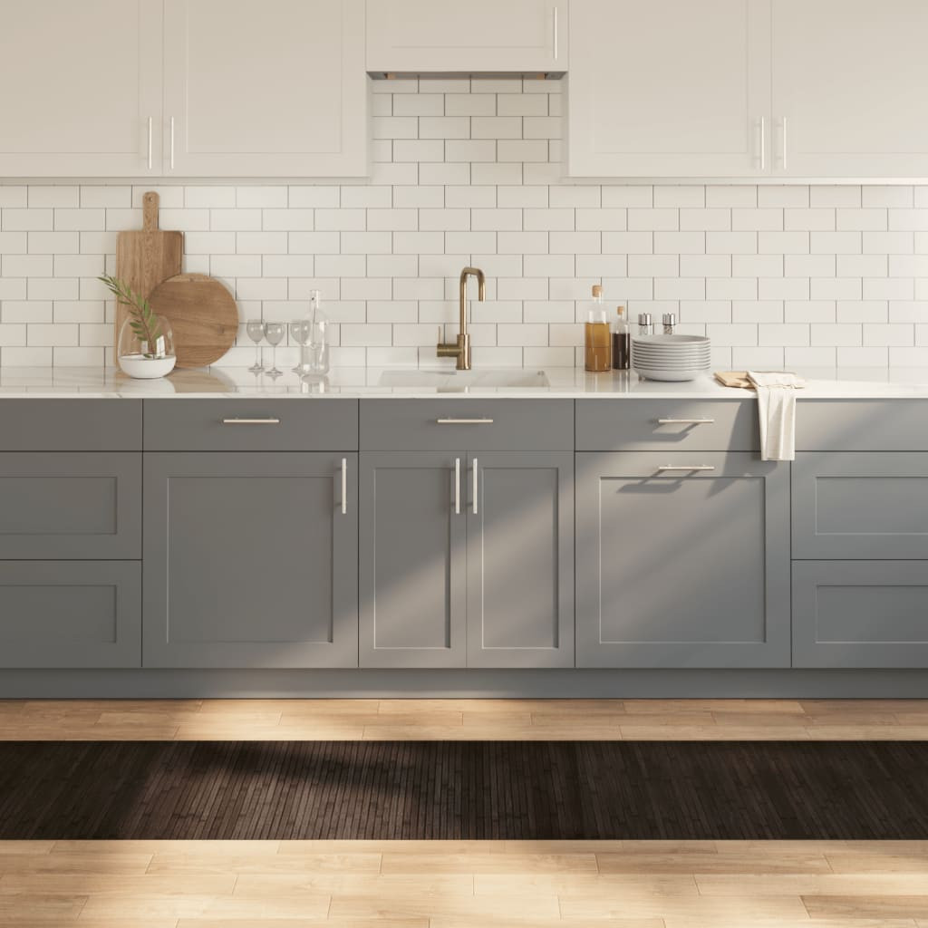 vidaXL Teppich Rechteckig Dunkelbraun 60x300 cm Bambus
