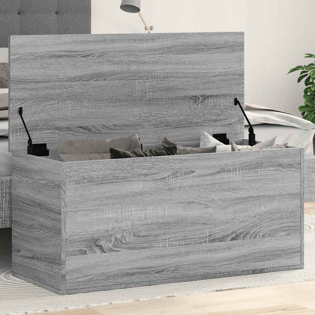 vidaXL Truhe Grau Sonoma 100x42x46 cm Holzwerkstoff